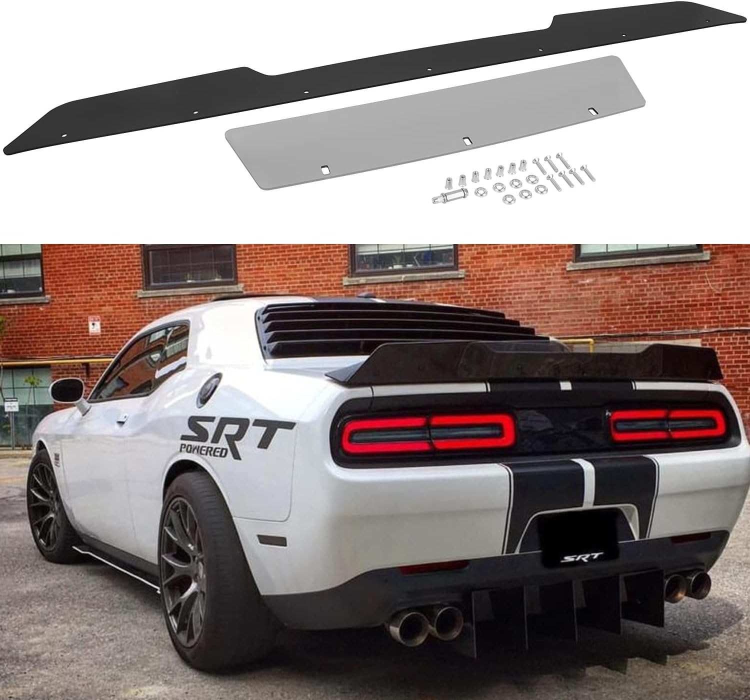 Bonbo Rear Wickerbill Spoiler Fits for Dodge Challenger 2008-2014 SRT RT SXT