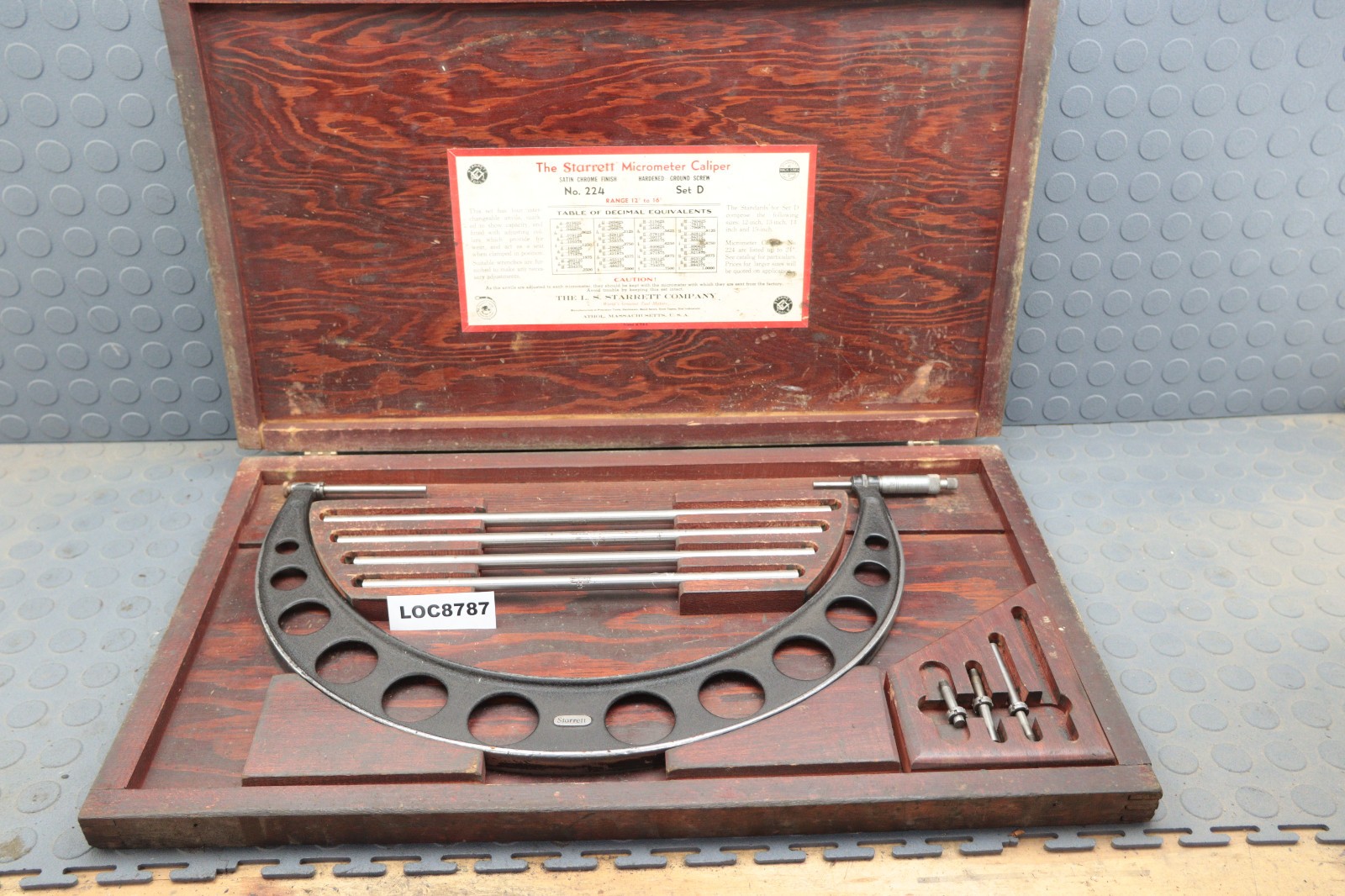 VINTAGE STARRETT NO. 224 16'' TO 20'' OUTSIDE MICROMETER  LOC8787
