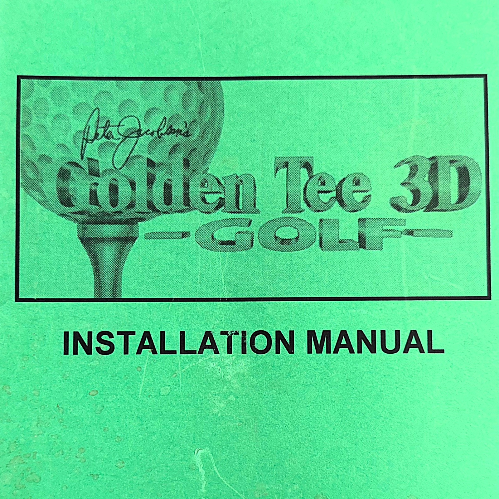 Golden Tee 3D Golf IT Arcade Game Installation Manual Schematics ORIGINAL