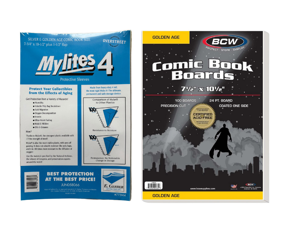 25 Mylites 4 Mil Mylar Silver & Golden Age Comic Book Bags and Boards (BCW)