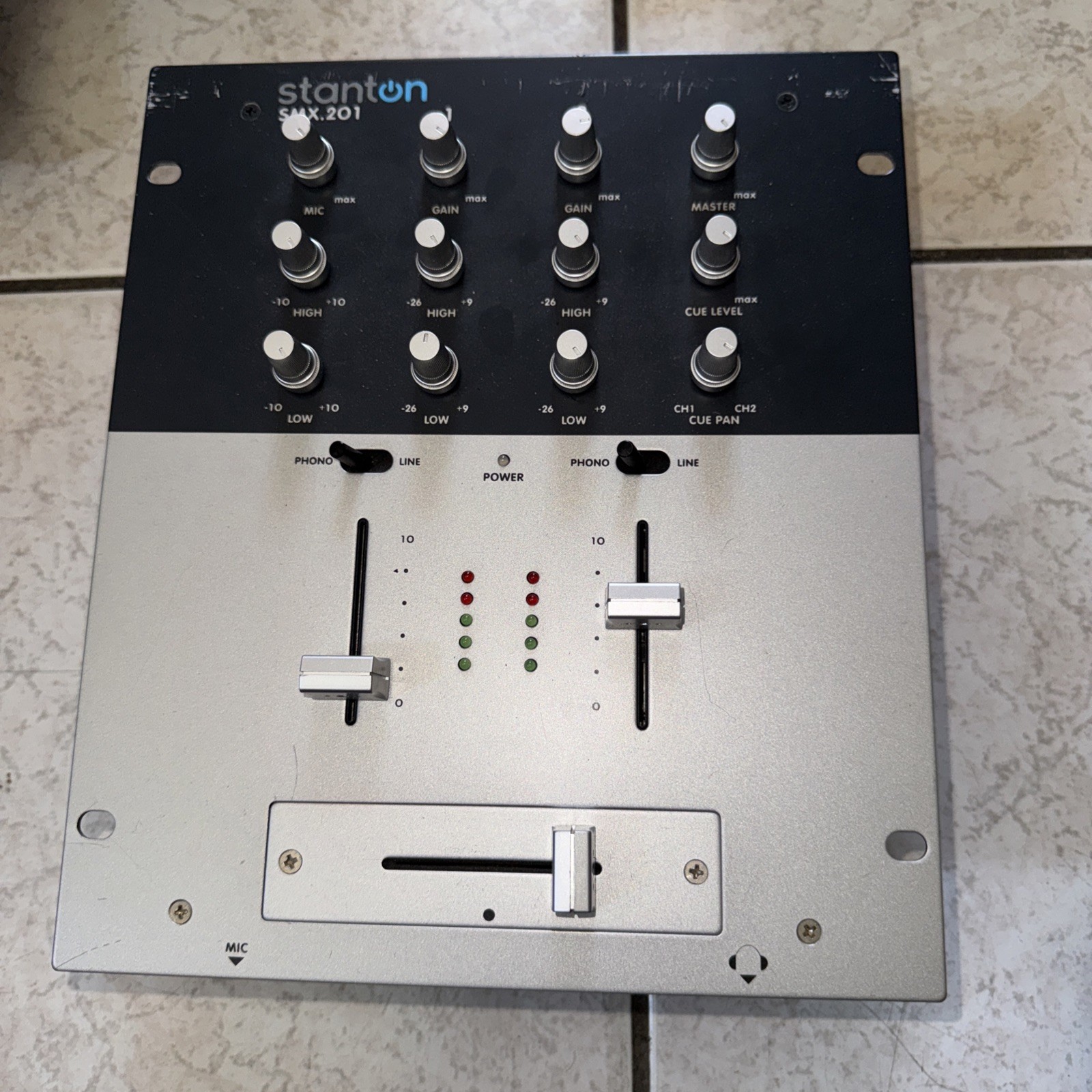 STANTON SMX-201 2-Channel Preamp Pro DJ Mixer Audiophile, SMX.201, NO AC Adapter