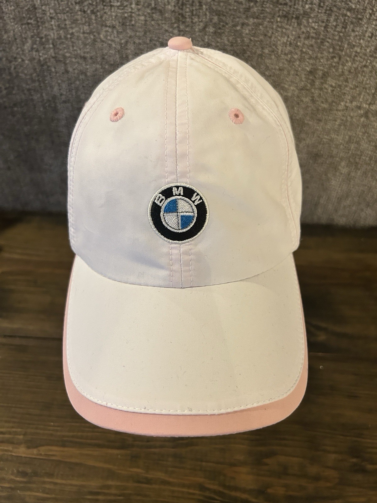 BMW Lifestyle StrapBack Hat Black Pink Automotive OSFA Embroidered LOGO Emblem