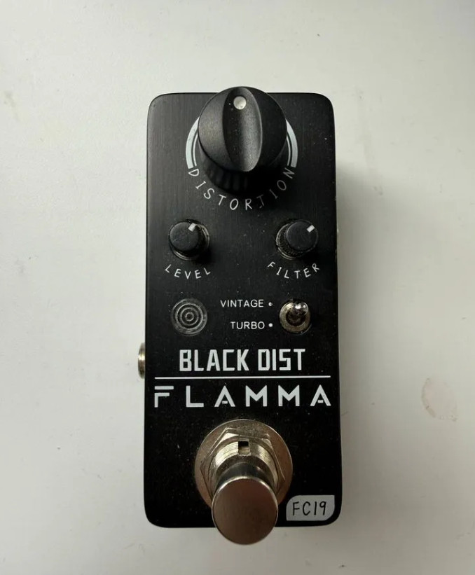 Flamma FC-19 “Black Dist” RAT-Style Mini Distortion Pedal – True Bypass, Boxed