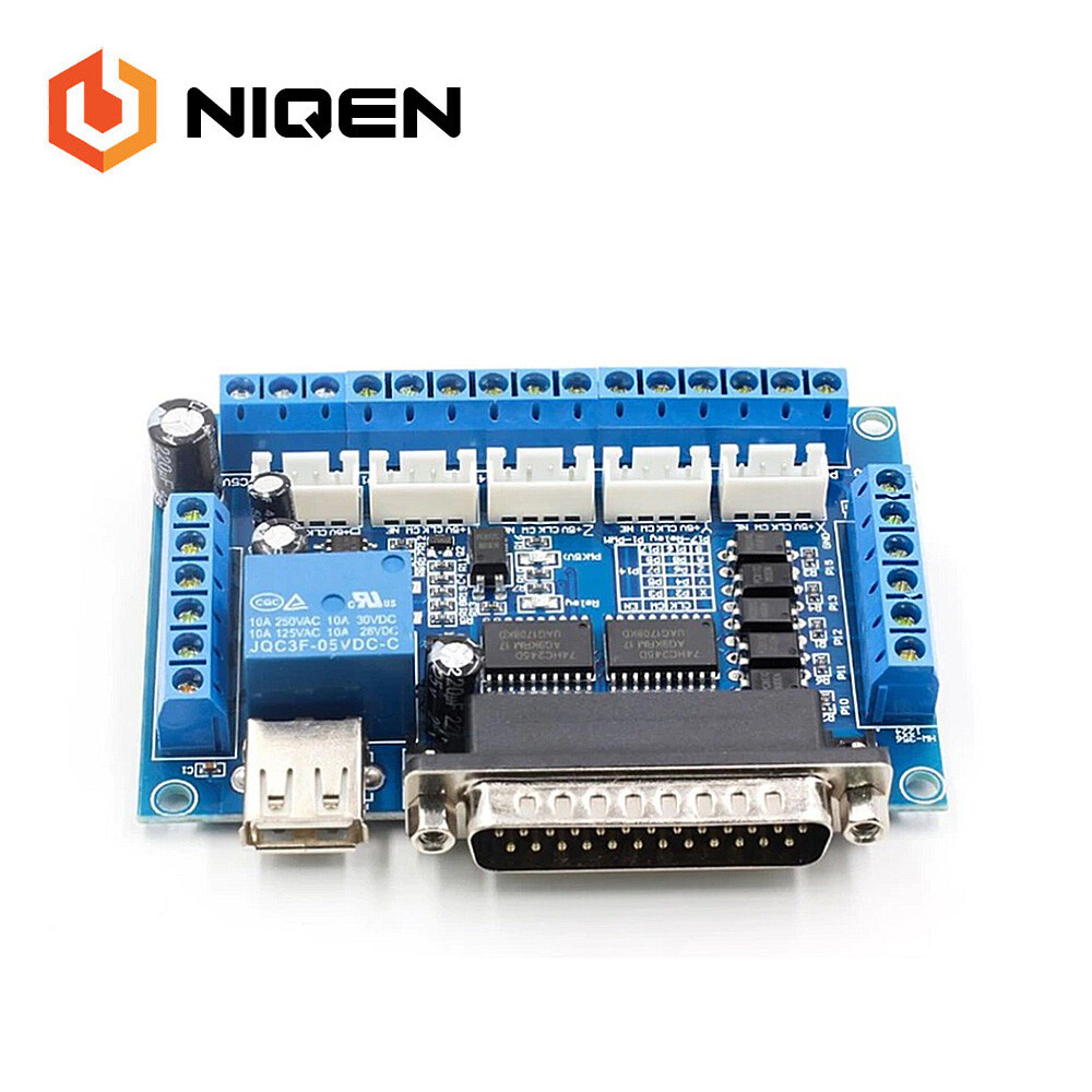 USB 5 Axis CNC Breakout Board For Stepper Motor Driver Mach3 USB Parallel Port