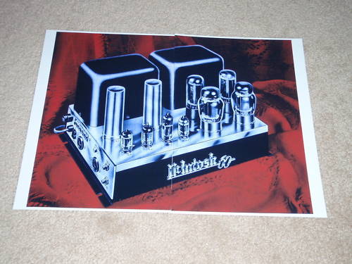 McIntosh MC-60 Tube Amp Ad Poster, 2 pgs, Rare, 1956 Amplifier Ad