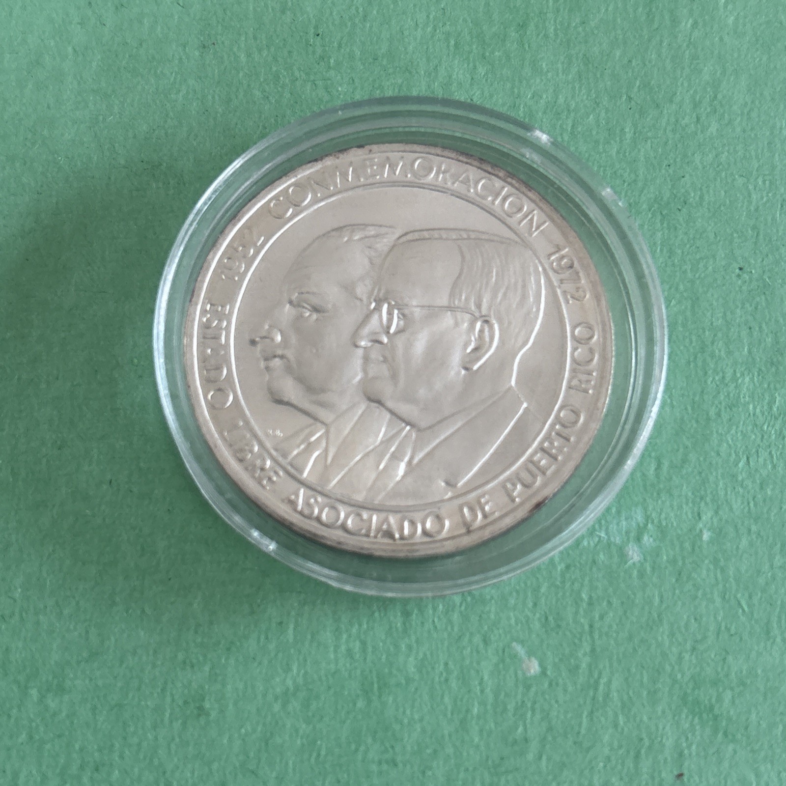 L@@K PUERTO RICO MEDAL GOVERNOR PRESIDENT MUÑOZ-TRUMAN 1952-1972 SILVER .925