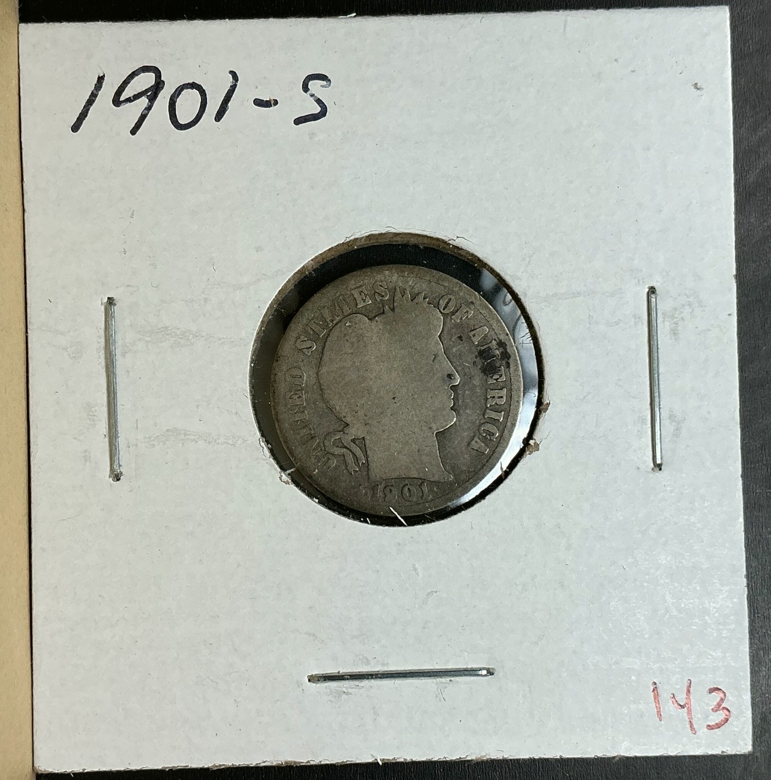 1901-S Barber Liberty Dime rare KEY date silver great coin choice better date