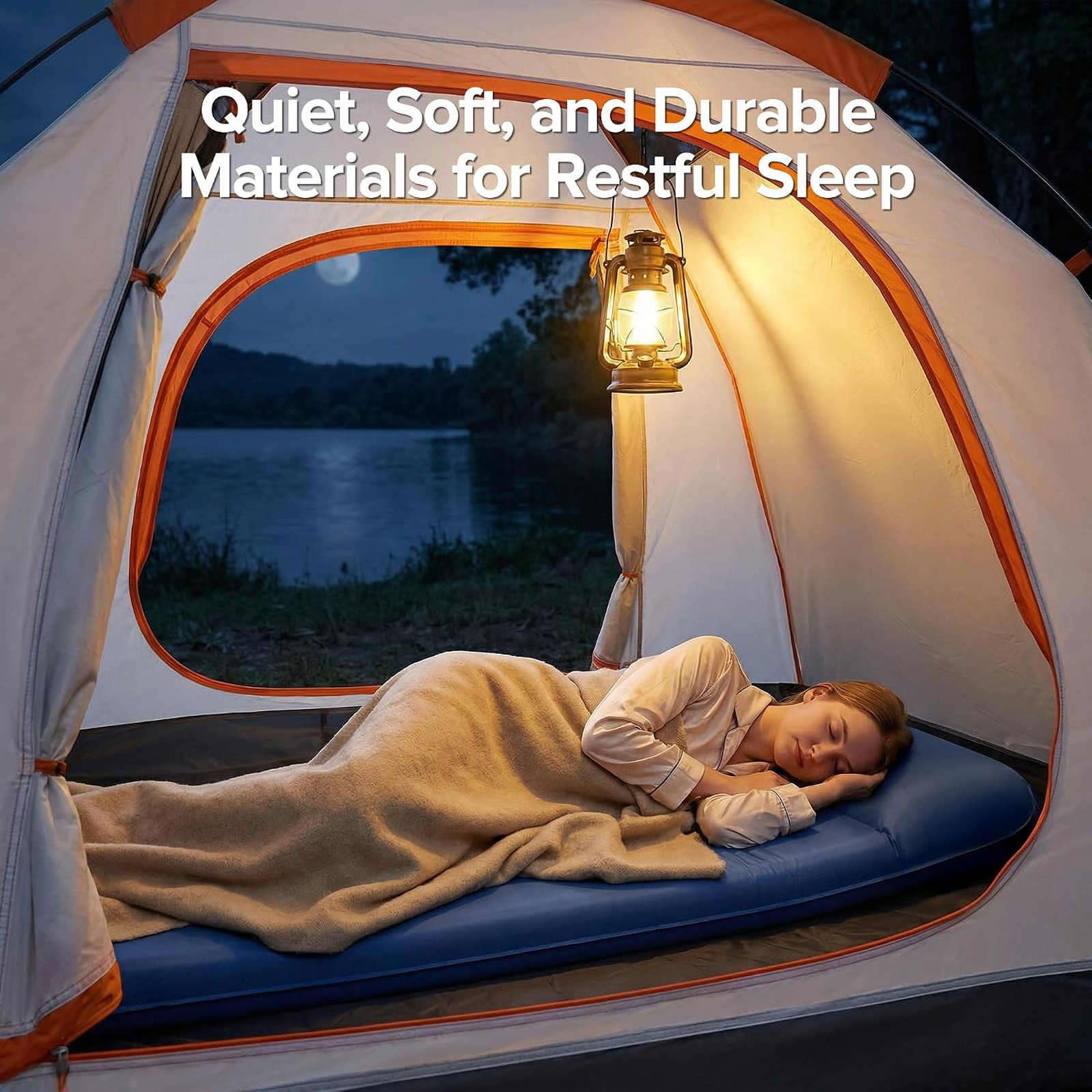 Self Inflating Sleeping Pad for Camping, 3 Inch Thick Memory Foam Sleeping Pad