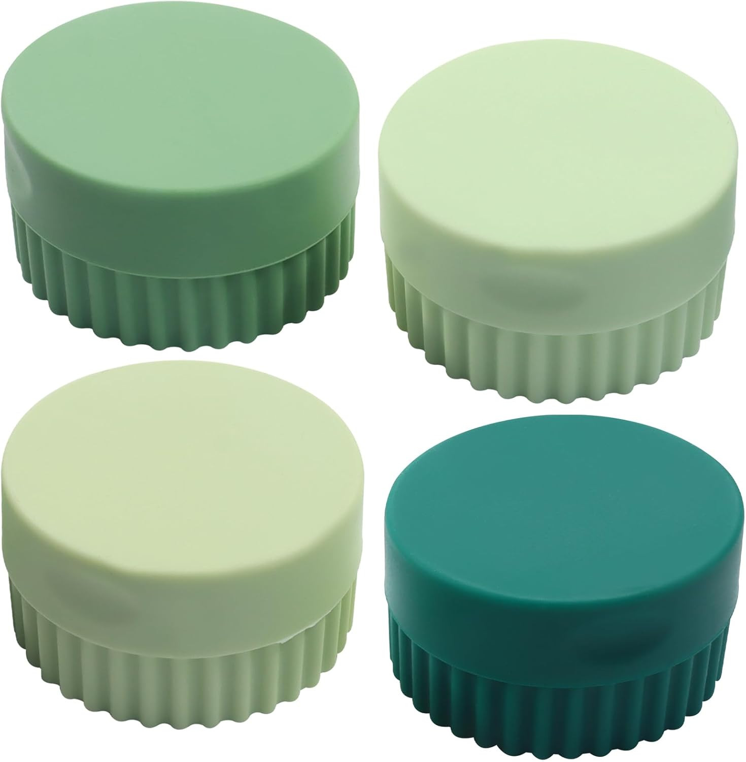 4pc Silicone Travel Jar Set 20ml Leakproof Cream Lotion Cosmetic Container Green