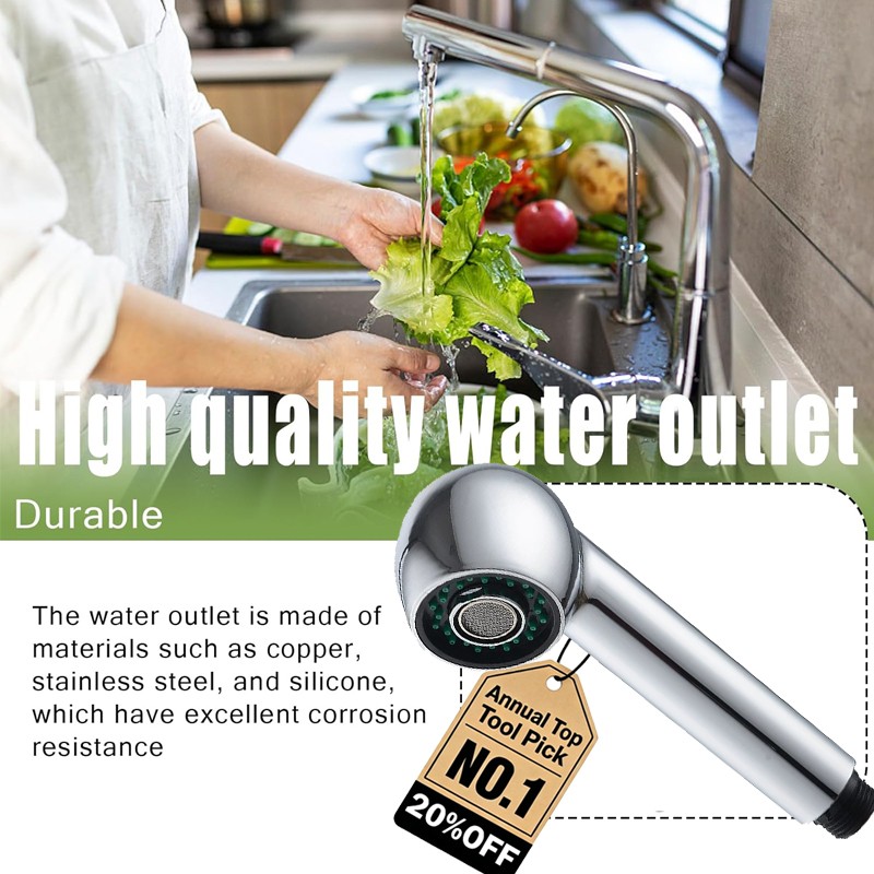 Replacement Sprayer Pull Out Spray Head for Kitchen Sink Pull-Down Faucet G1/2
