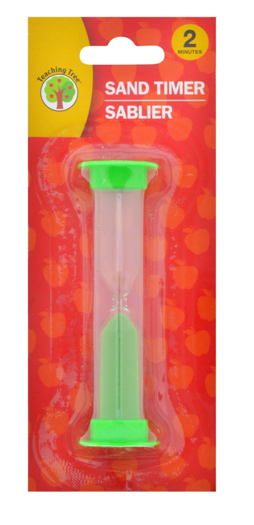Teaching Tree Sand Timer 2 Minute Hourglass ~ Eggs, Time Out, Exercise, Cooking