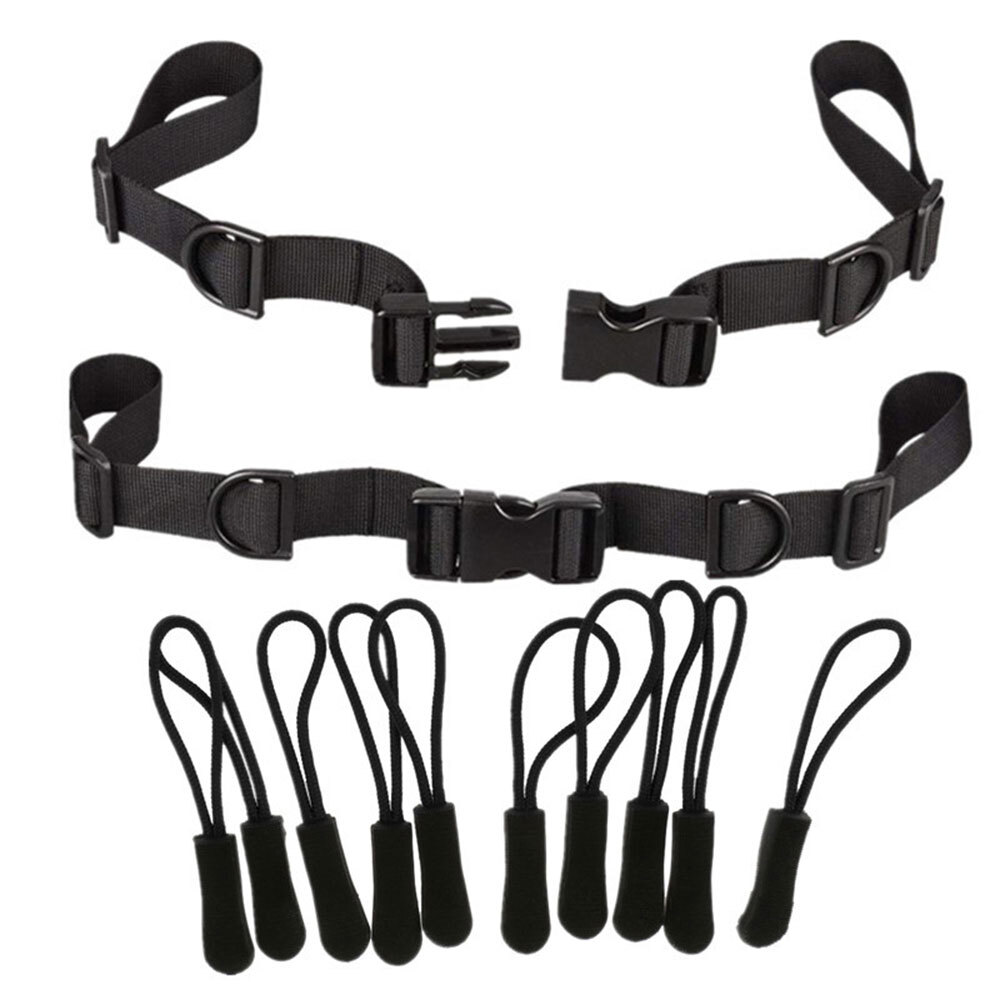 2PCS Adjustable Nylon Webbing Sternum Strap Backpack chest Harness Zipper Pulls