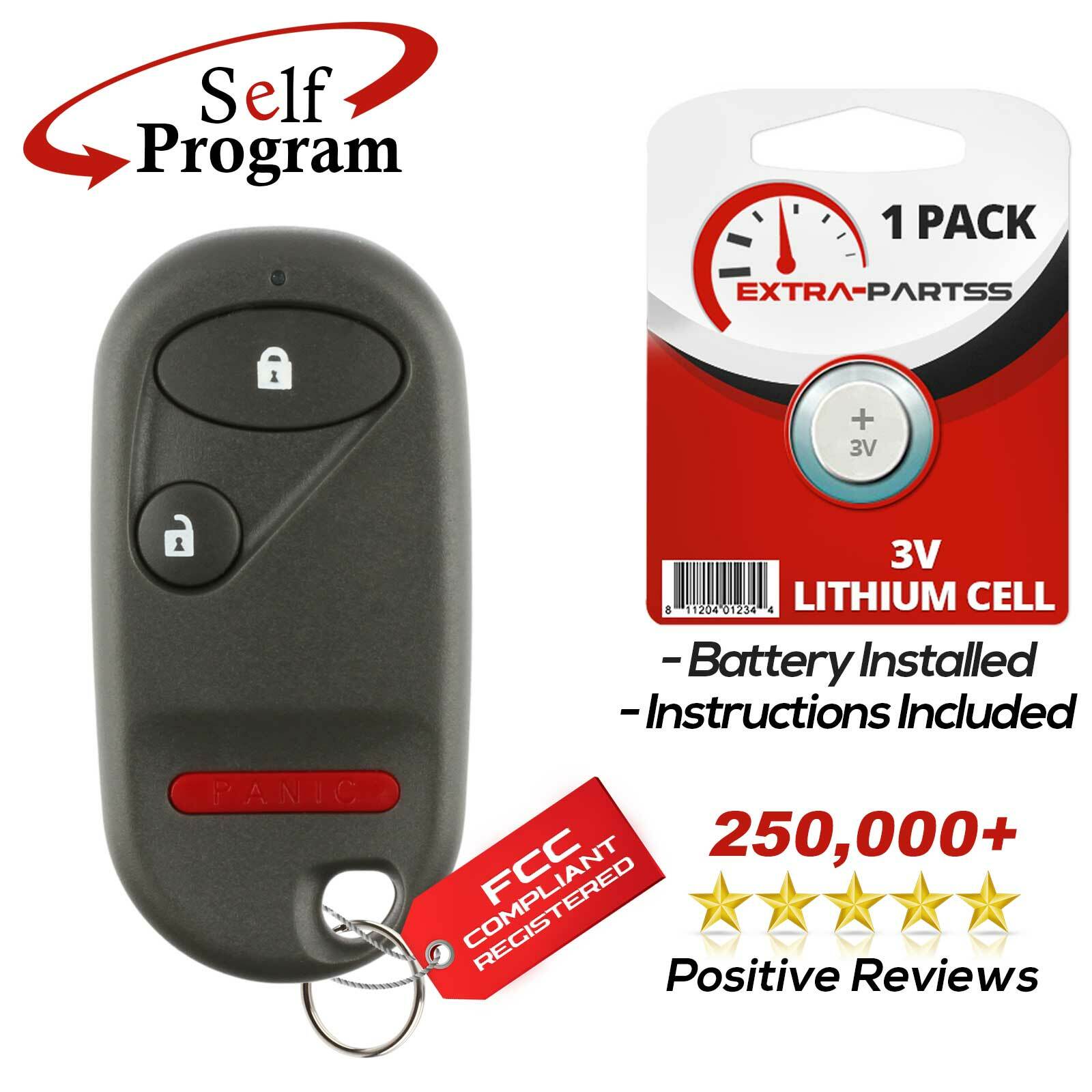 For 2001 2002 2003 2004 2005 Honda Civic EX LX DX Non OEM Remote Car Key Fob