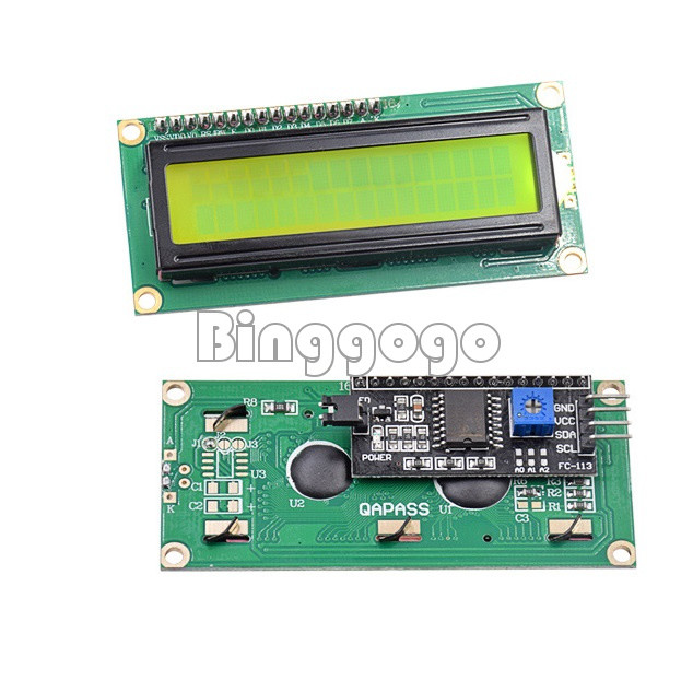 Yellow LCD I2C Module LCD1602 16x2 Character Display HD44780 For Arduino Raspberry