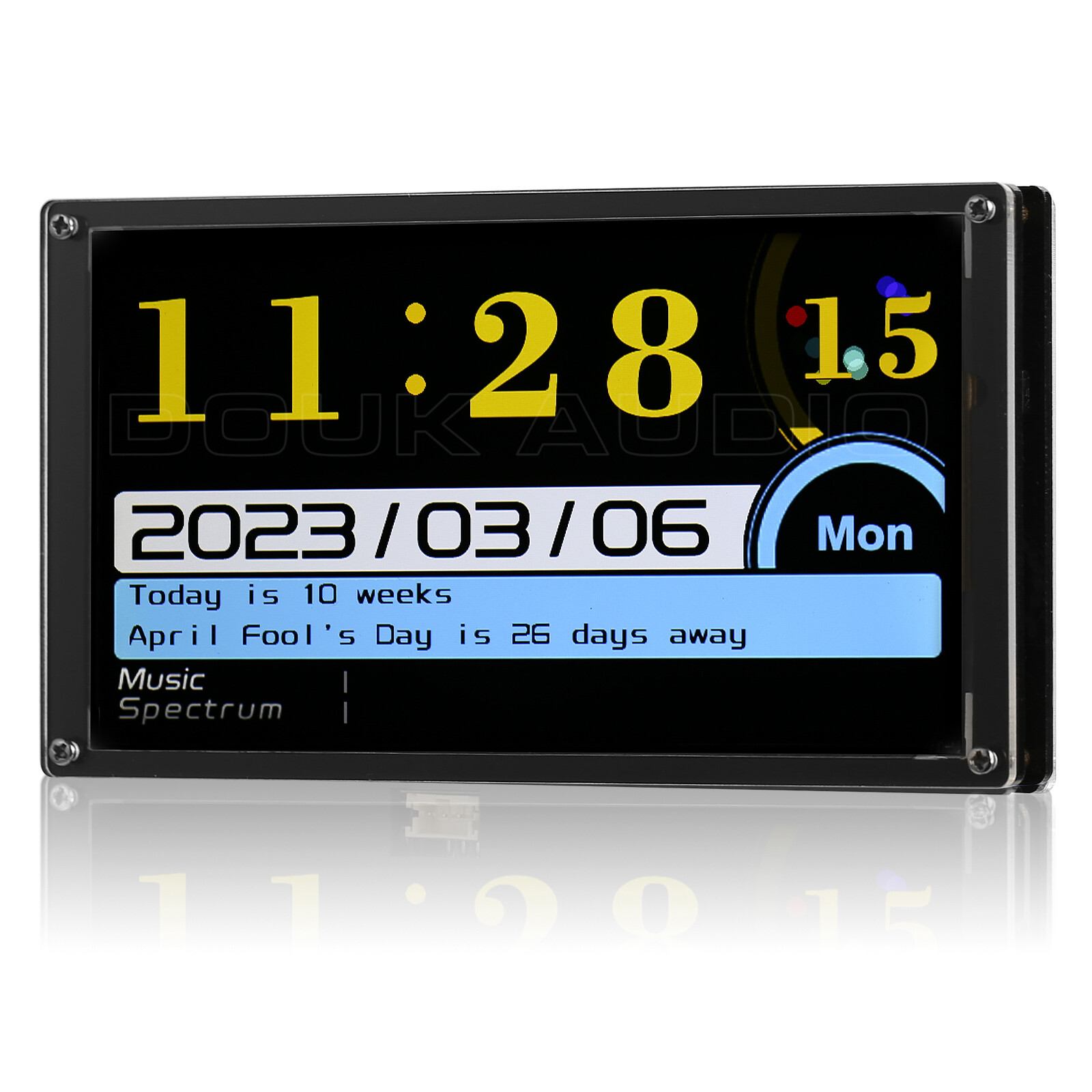 IPS Music Spectrum MIC Pickup Analyzer Sound Level Meter Desk Décor WIFI Clock