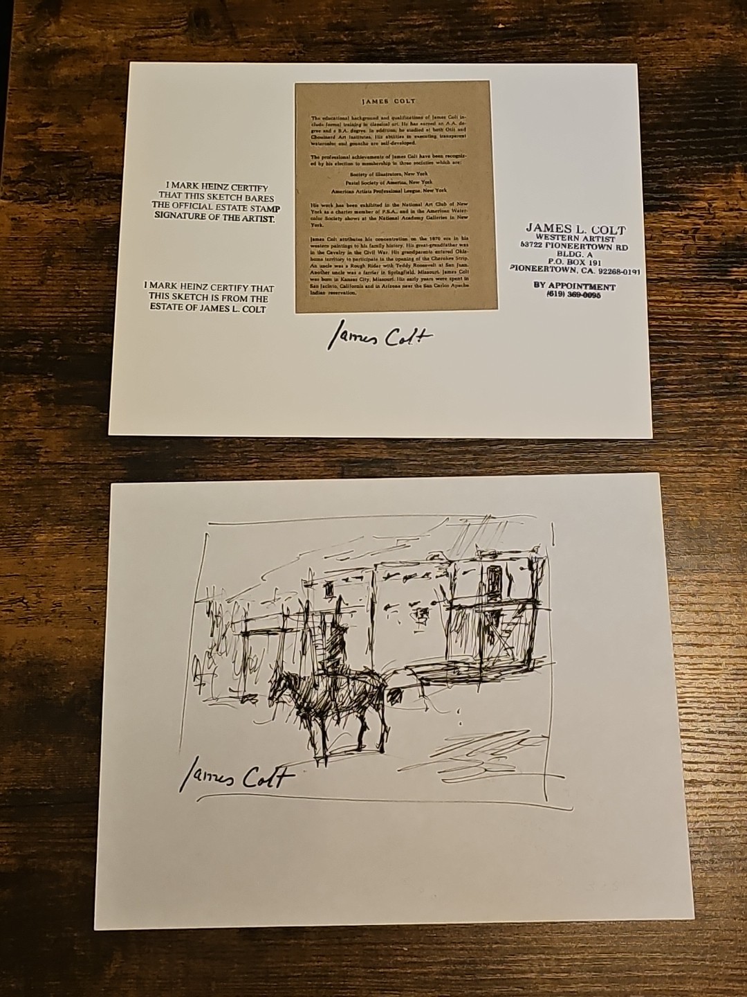 James Colt Western Cowboys Sketching  (282)