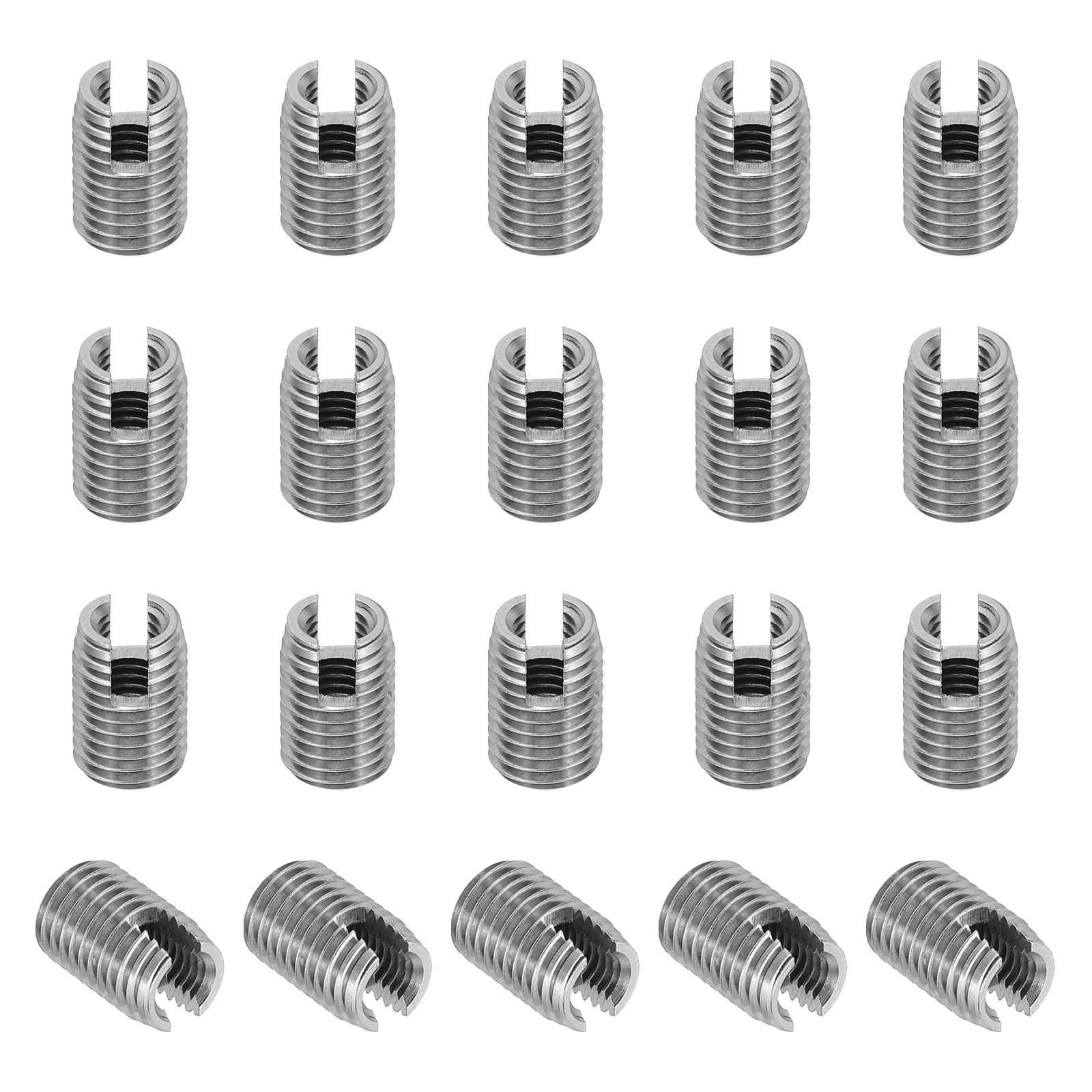 20 Pcs 303 Stainless Steel M5 x M8 x 12mm Self-Tapping Threaded Inserts