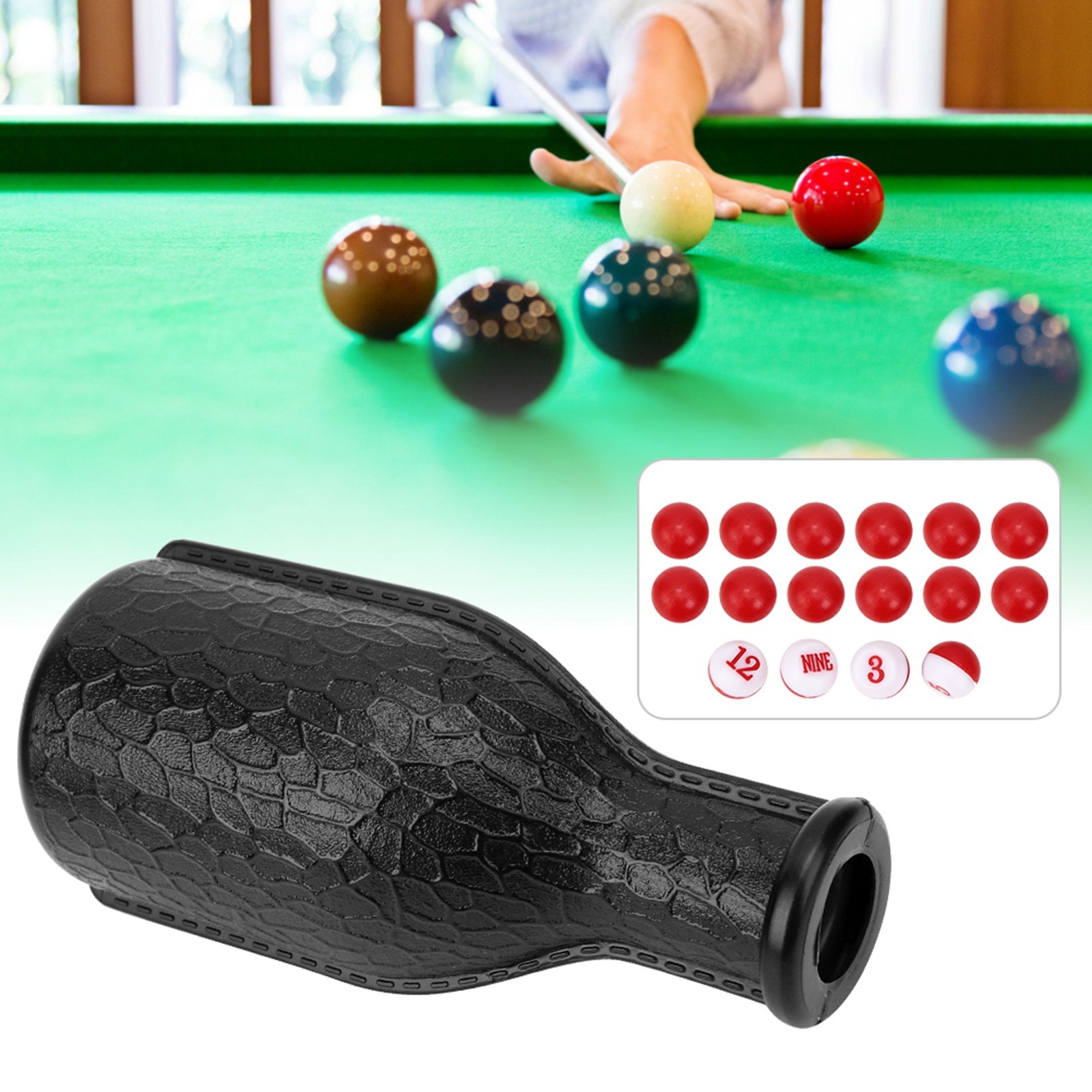 16 Numbered Tally Billiard Shaker Bottle Durable Rubber Home Entertainment For
