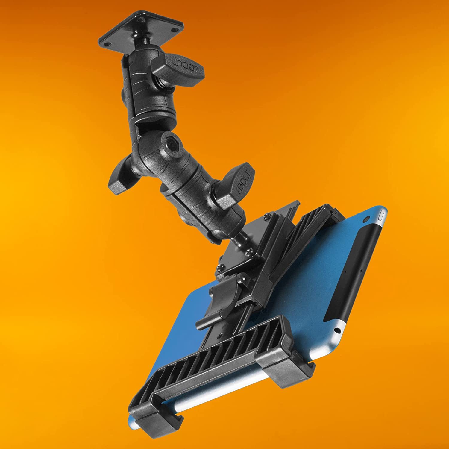 iBOLT TabDock DynaMount 360 AMPS w/ 6” Arm Drill Base Mount for 7-10" Tablets