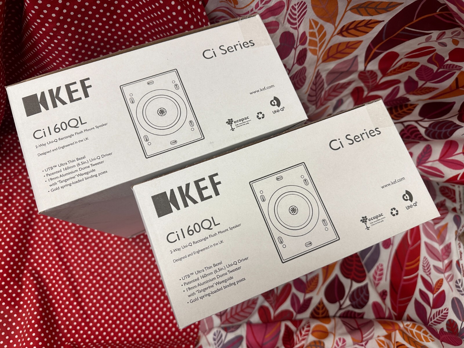 BRANDNEW KEF Ci160QL Rectangular In-Wall Speaker Architectural Speaker (PAIR)