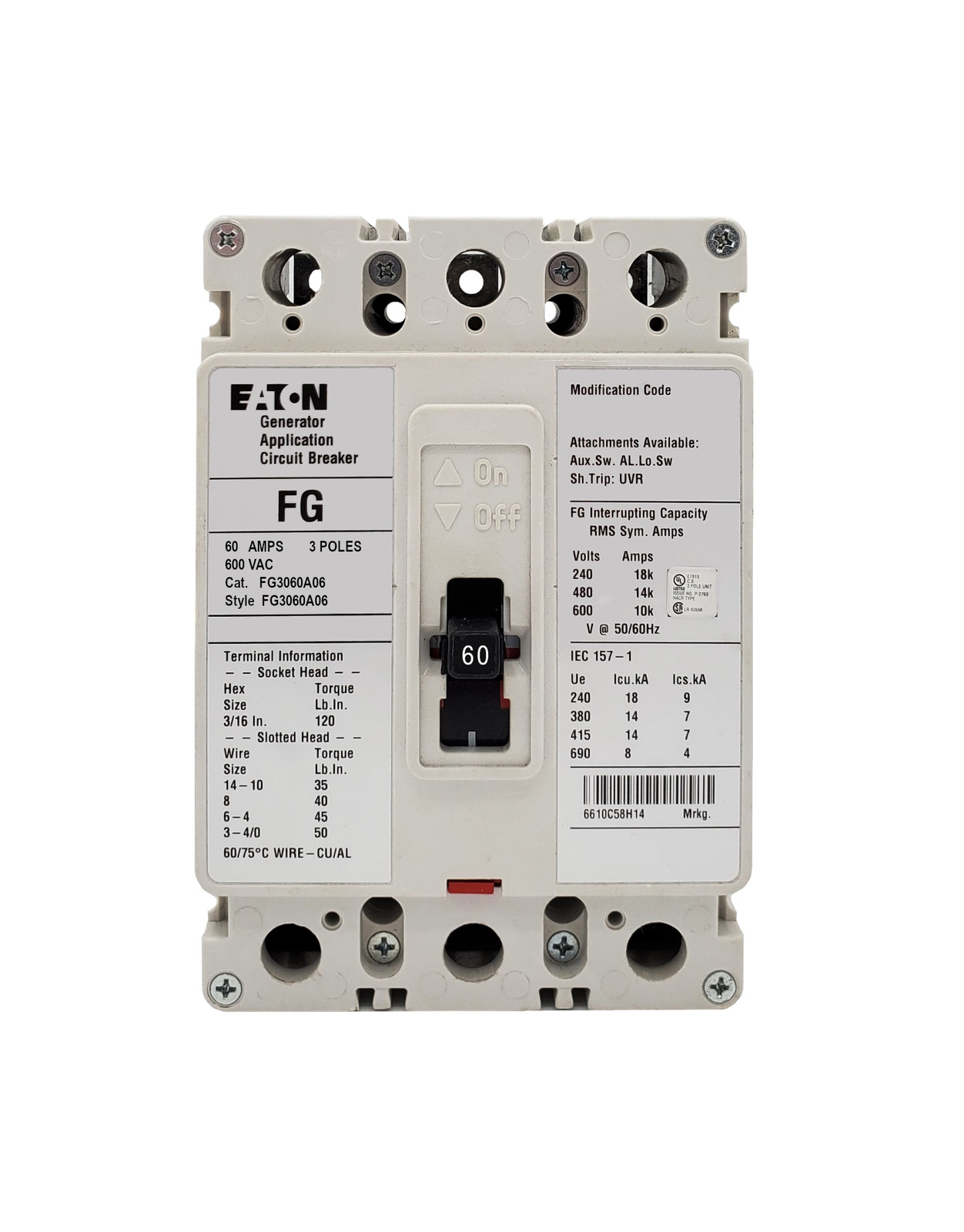 FG3060A06 - Eaton / Cutler Hammer - Seller Reconditioned