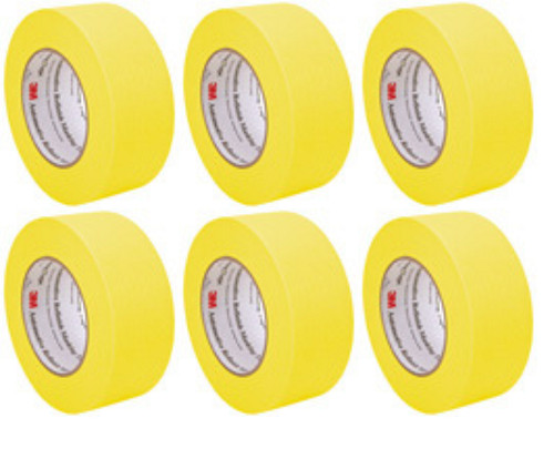 3M 6656 Automotive Refinish Yellow Masking Tape 48 mm x 55 m Case (6 Rolls) -2in