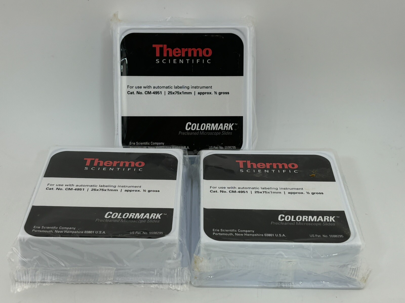 LOT OF 3 THERMO SCIENTIFIC COLORMARK PLUS CM-4951PLUS MICROSCOPIC SLIDES