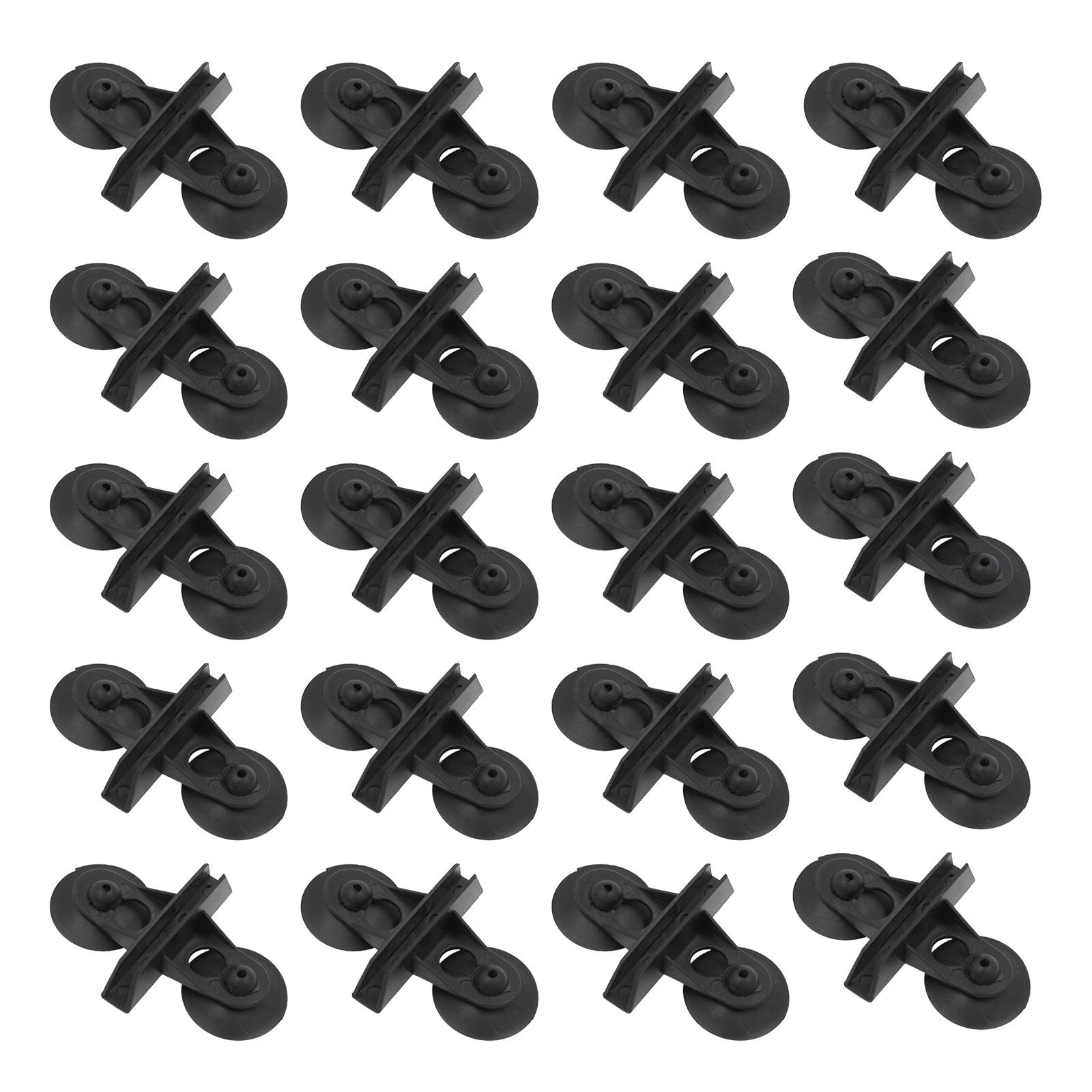 Kyuionty 20Pcs Aquarium Isolation Plate Suction Cup Divider Holders Black
