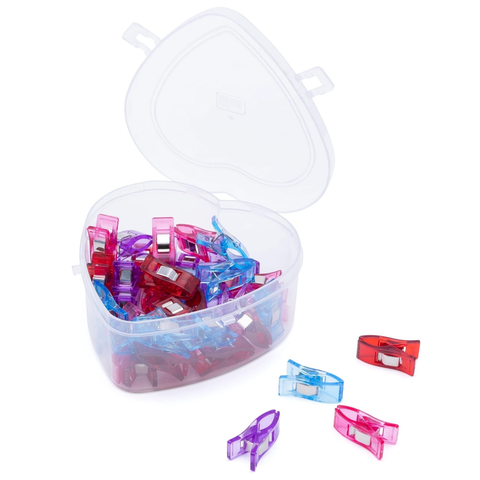 Small Fabric Clips with , Multicolor, 40 pc