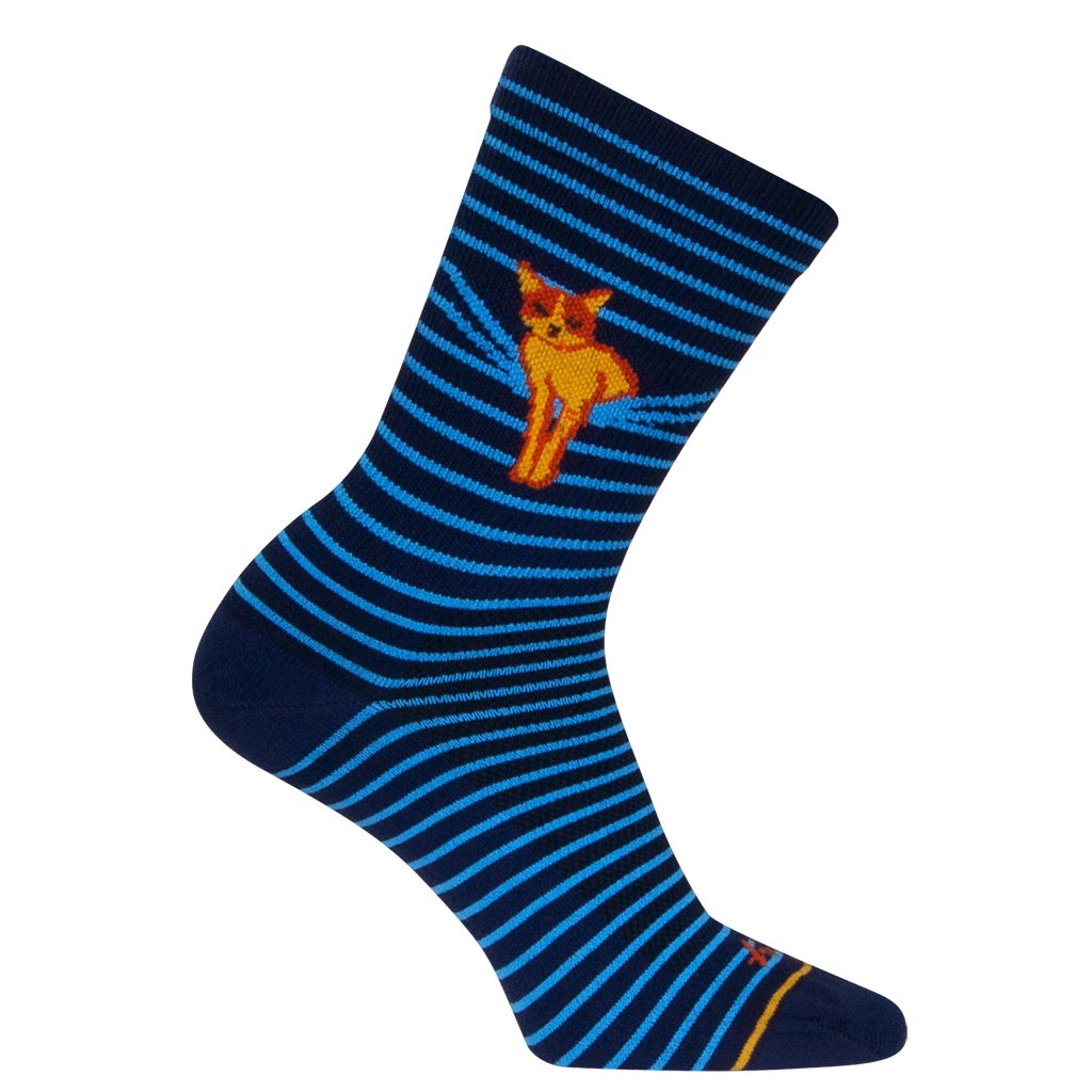 SockGuy Peekaboo Mesh Cycling Socks, Blue, Breathable Ultra-Wicking Fit