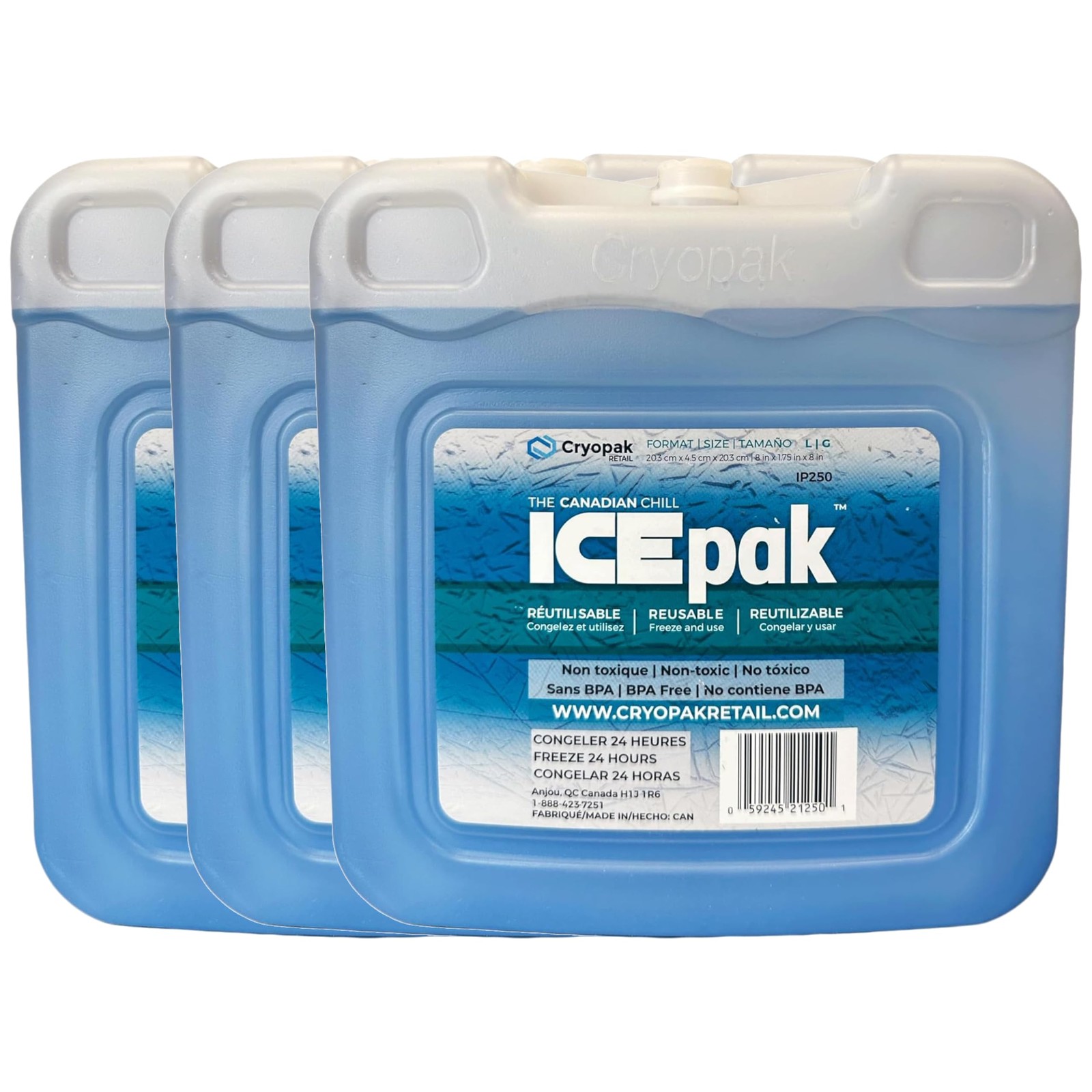 Cryopak ICEpak Large 3 Pack Blue