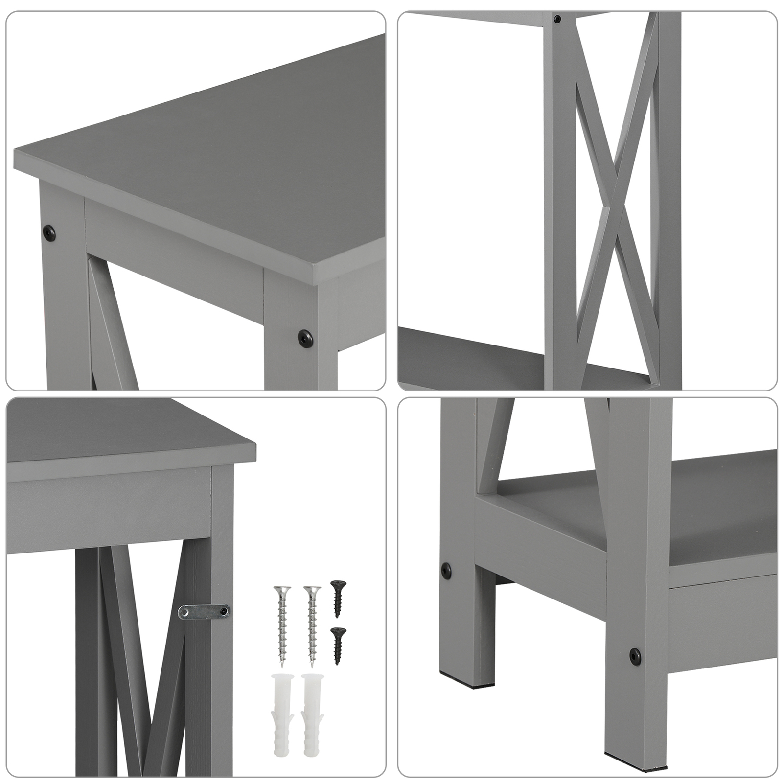 39" Console Table Along Bed Accent Side Stand Display Storage Shelf Entryway