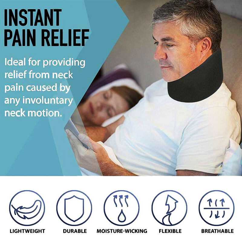 Neck Brace Support Adjustable Soft Foam Collar Cervical Arthritis Running Relief