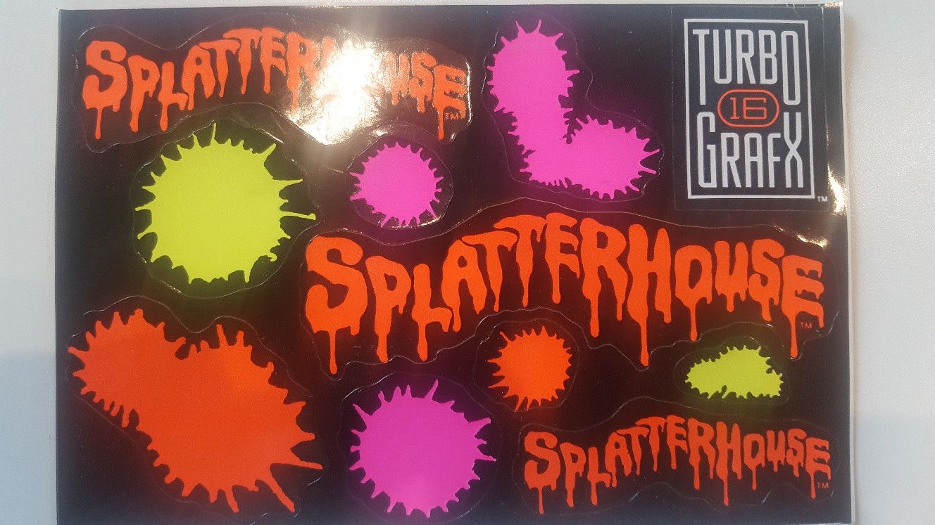 Splatterhouse TurboGrafx-16 Sticker TG16 TG-16 Turbo Duo New Original Stickers