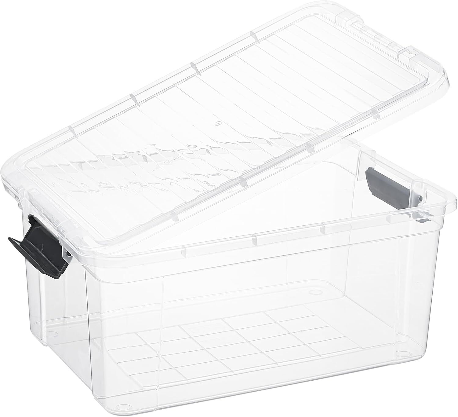 Superio Clear Storage Bins with Lids, 4 Pack- Plastic Storage Boxes - 21 Quart