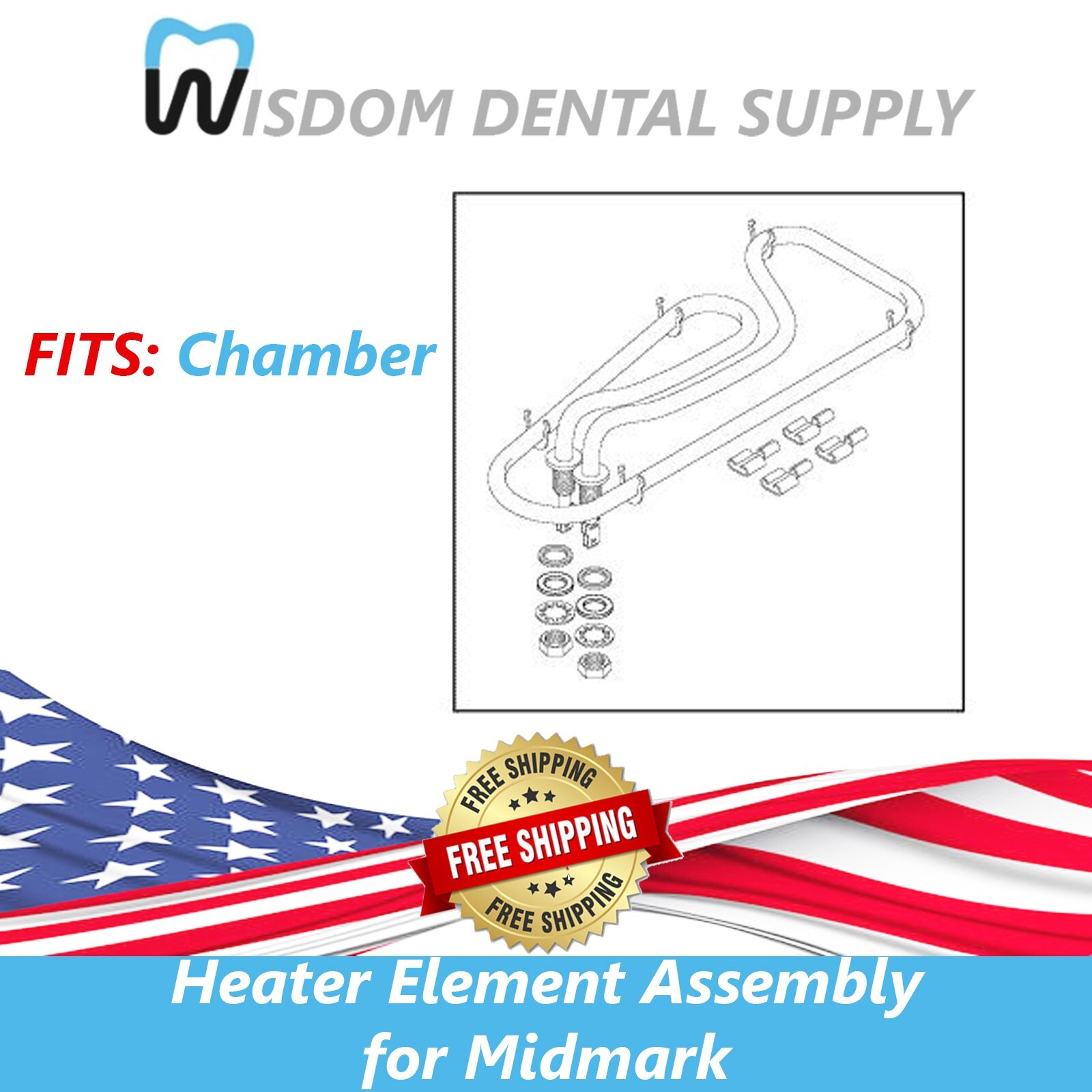 Rpı RCH118 - Heater Element Assembly for Midmark - Ritter for 7, M7