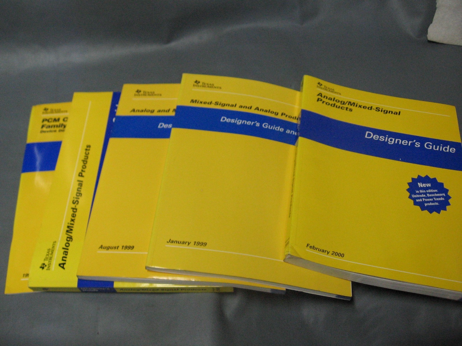 Texas Instruments set of five Designers Guide and Reference Books
