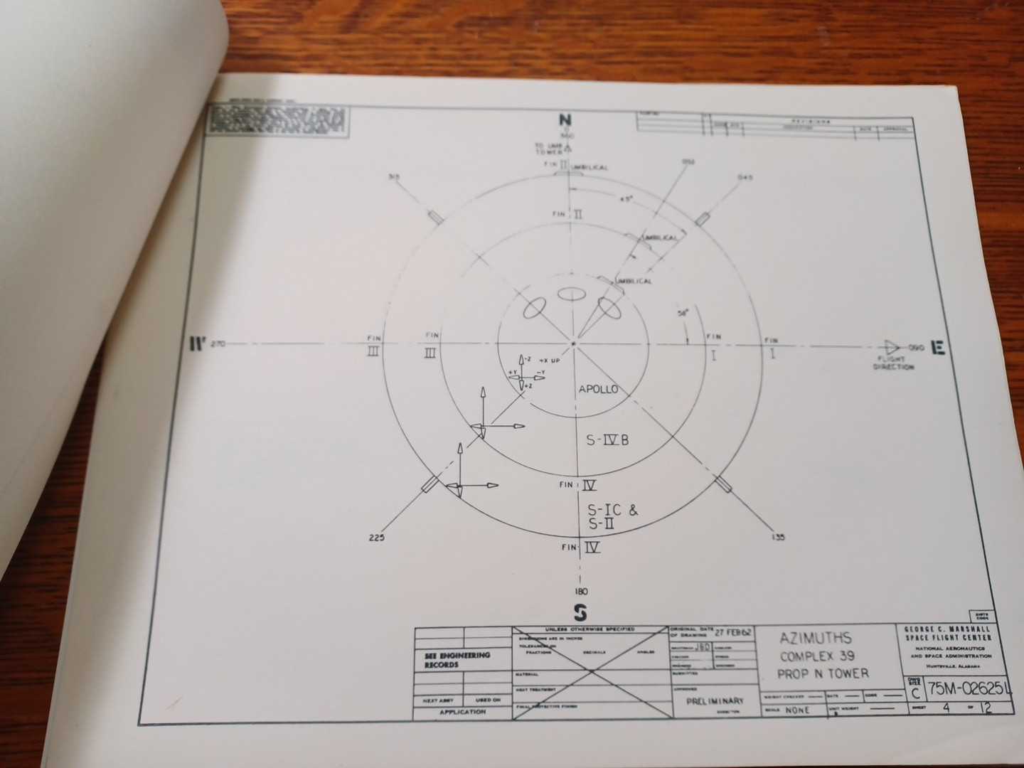1962 George C Marshall Space Flight Center Azimuths 13 Documents JRR33