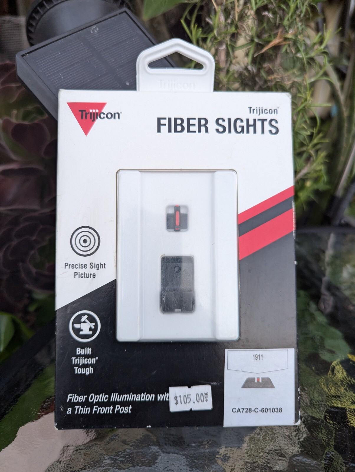 Trijicon Fiber Sights 1911 CA728-C  601038 Fiber Optic Illumination Thin Post