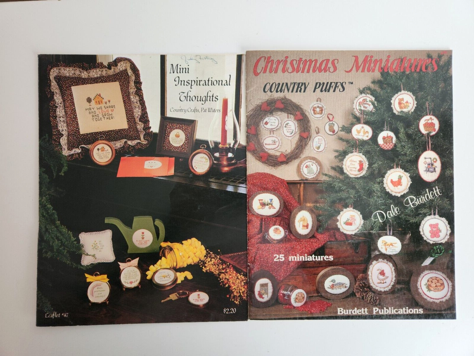 Cross Stitch Pattern Lot Xmas Miniatures Burdett Inspirational Thoughts Ornament