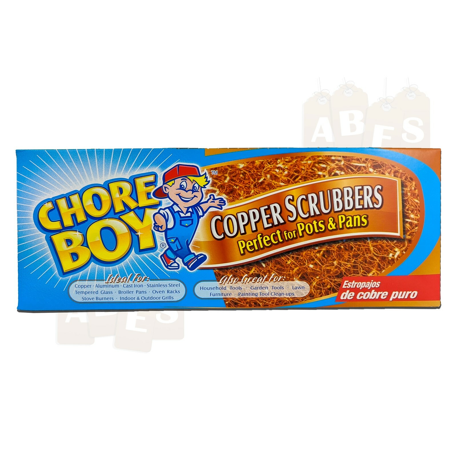 3-Pack Chore Boy Copper Scrubbers Scrubbing Pads, For Pots Pans Stoves & More
