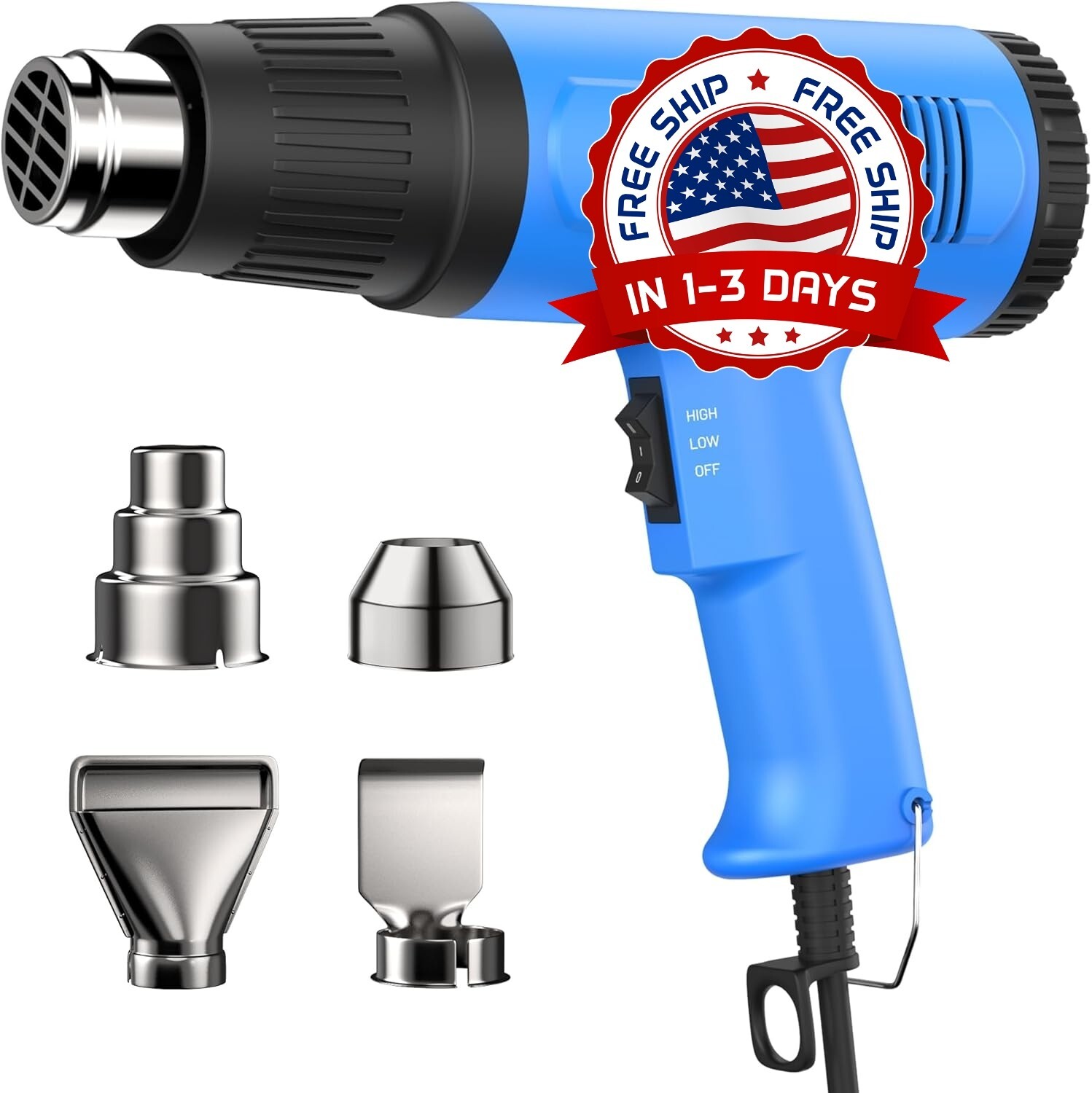 Pistola De Calor 110 Voltios Para Trabajo Pesado 1800W De Aire Caliente NEW US.