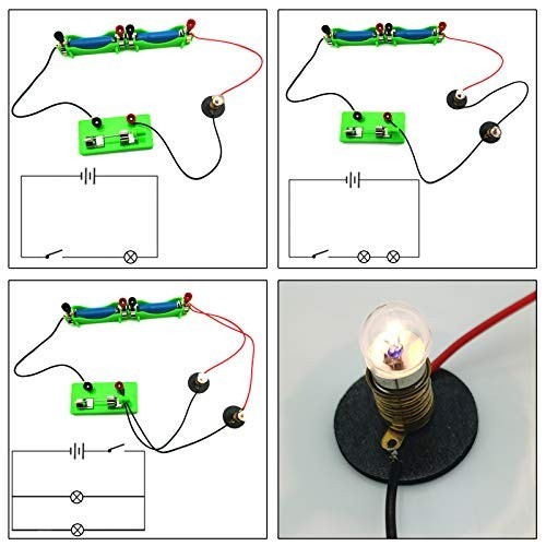 DIY Physics Experiment Kit - Electromagnet & Basic Electricity Circuit Model for