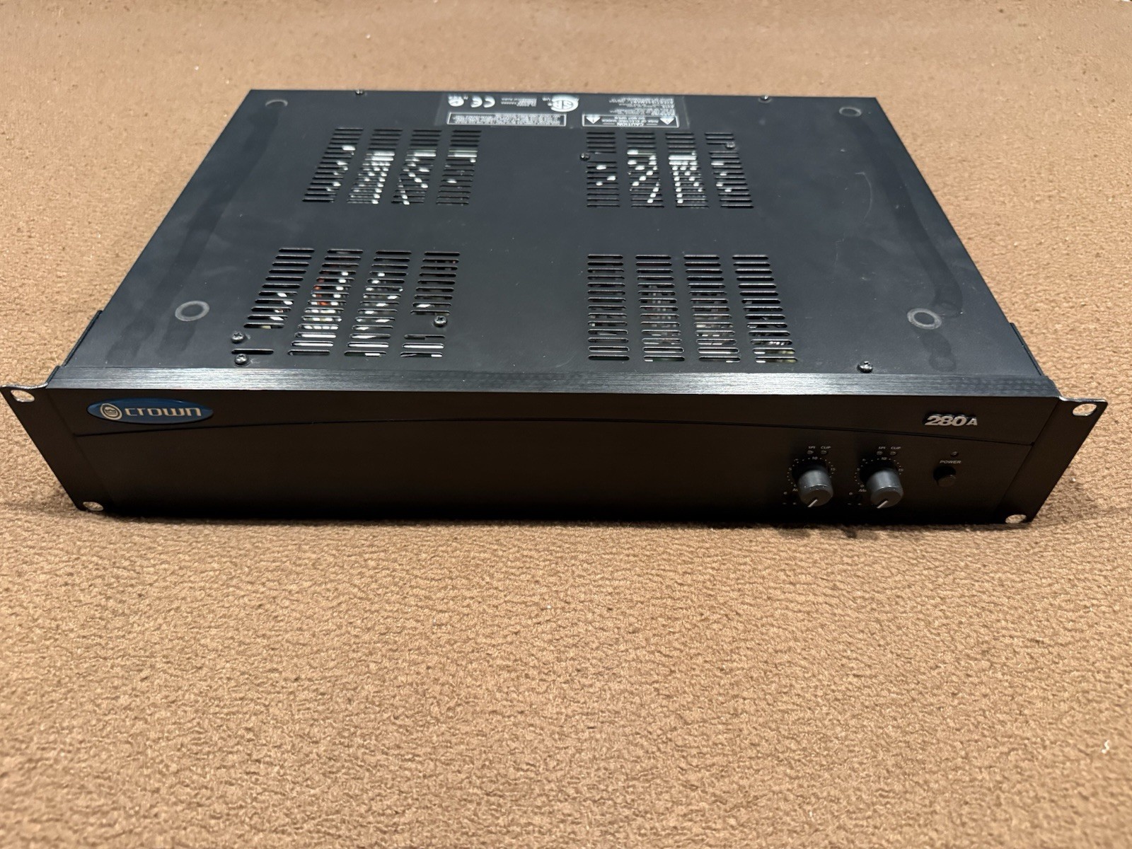 Crown 280A  2x80 Watt Power Amplifier for Two-Zone Systems, 4-ohm, 70V & 100V
