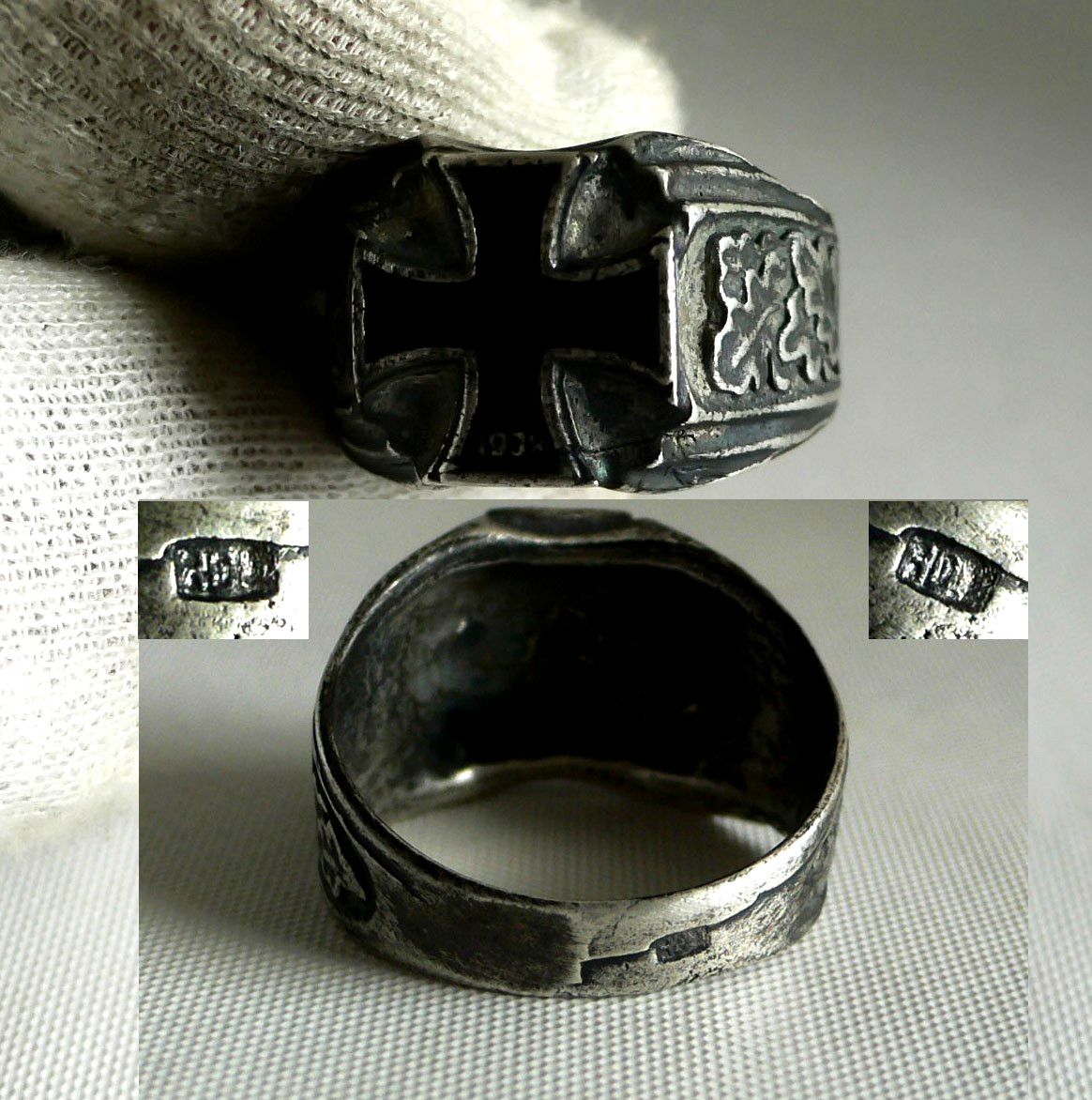 RING GERMAN WW2 WWII Pz.Div.-Panzer Tank Division Oak Leaves Ring