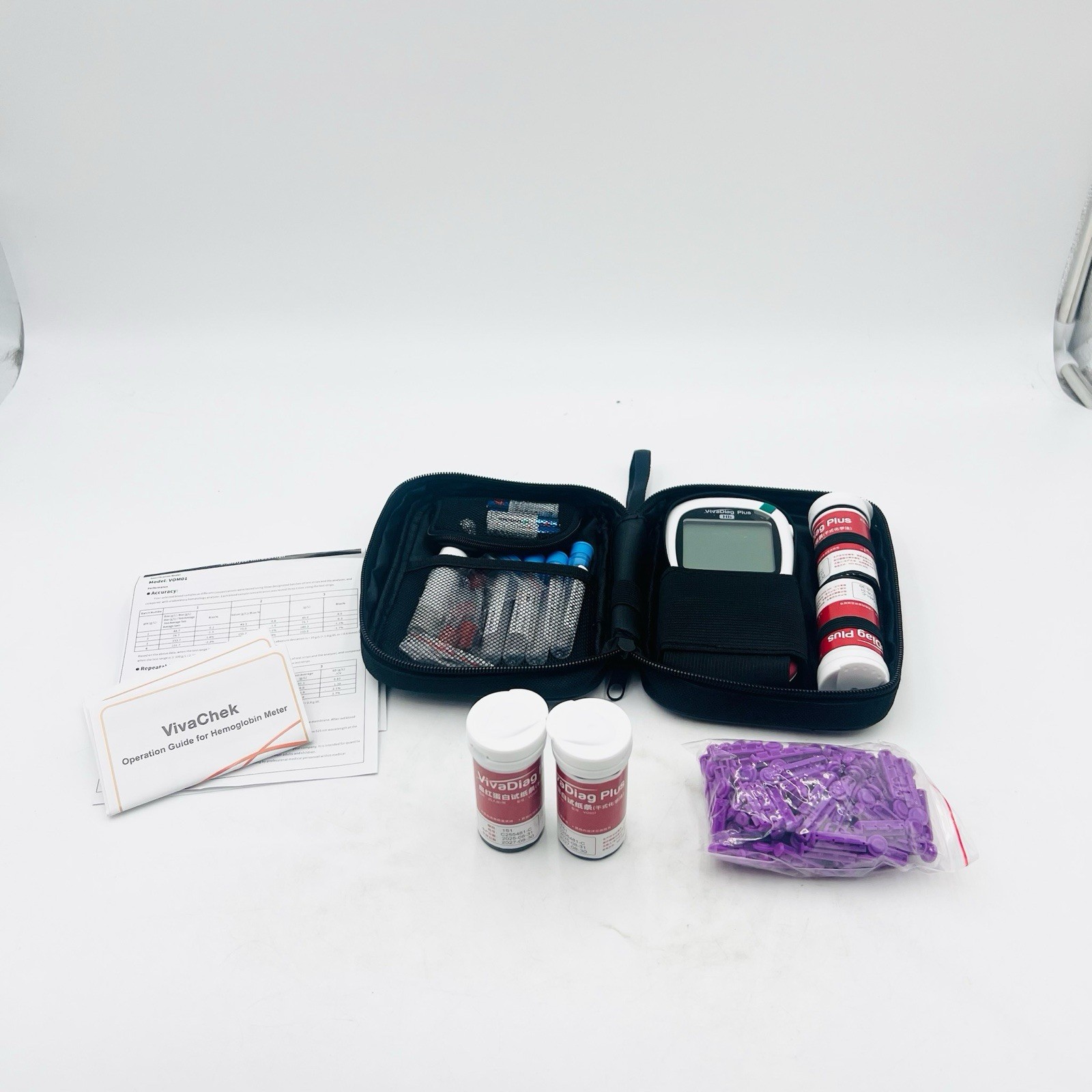 Hemoglobin Test Kit with 100 Hemoglobin Test Strips, VOM01