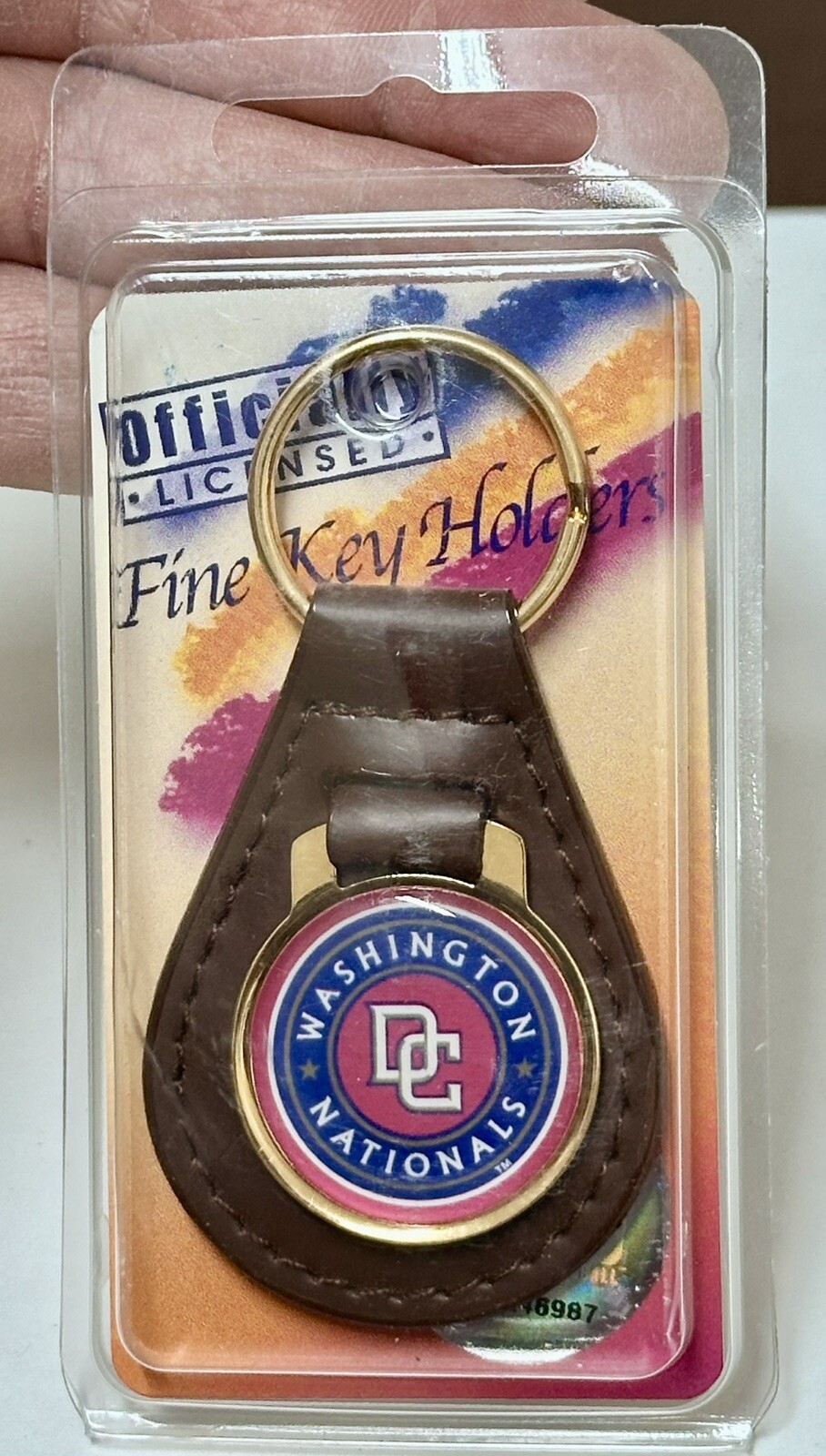 Washington Dc Nationals Keychain Leather  Baseball