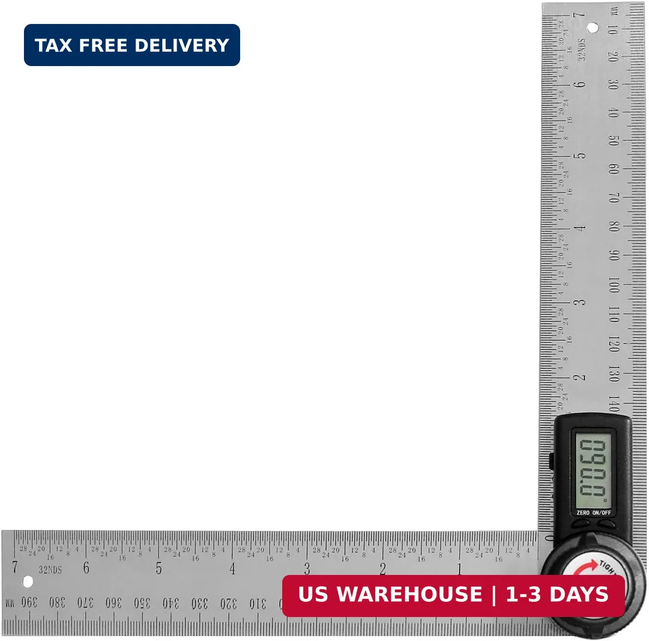GemRed 82305 Digital Angle Finder GemRed Protractor Stainless steel 7inch 200mm