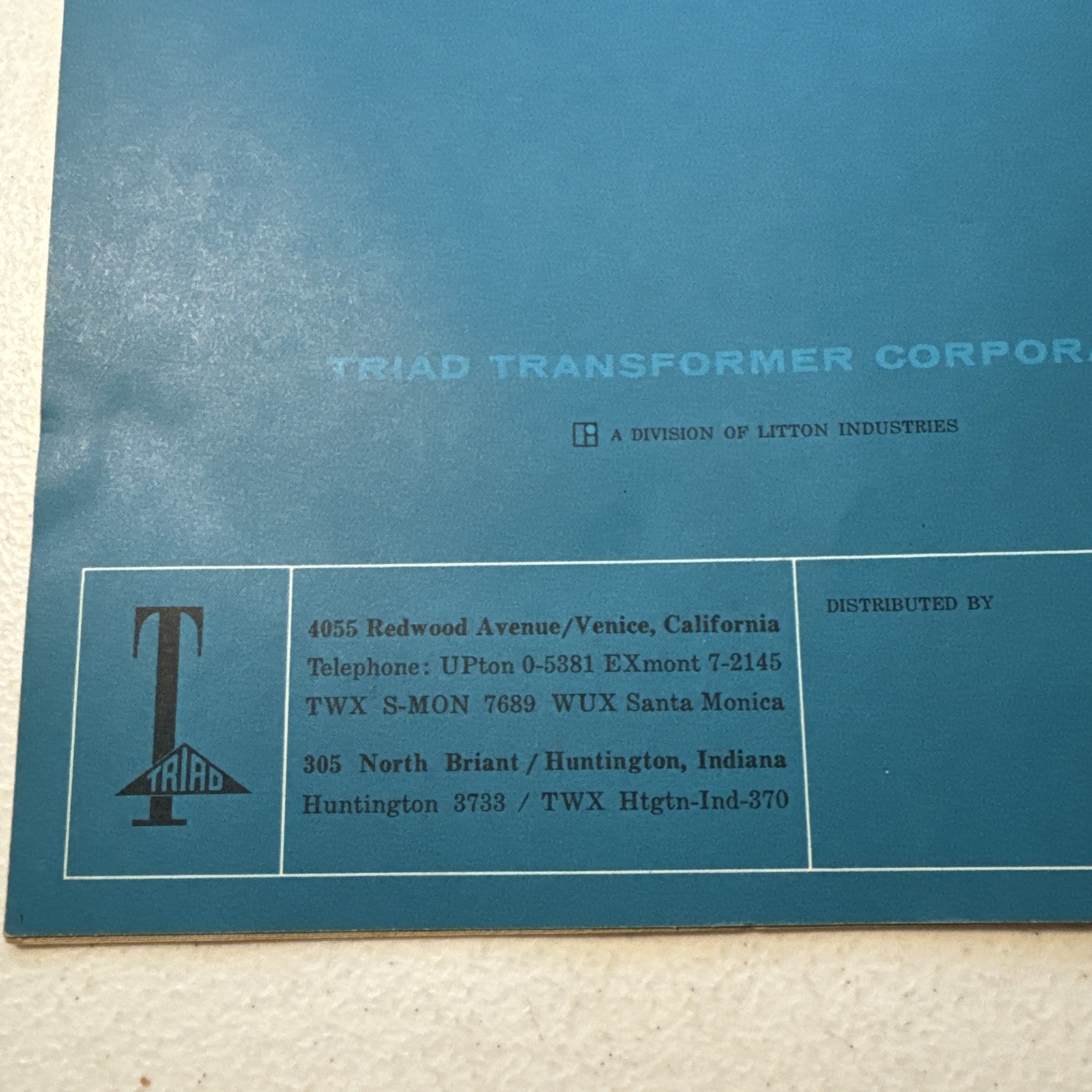 Triad Replacement Transformers 1962 Vintage Catalog Tv-62