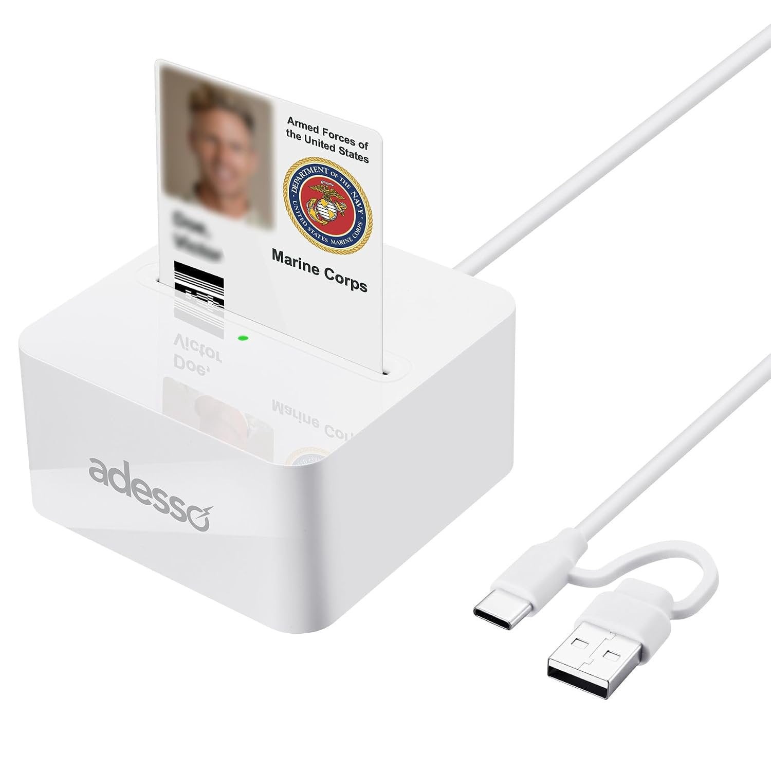 Adesso Scr-500 Is A Usb-c Desktop Smart Card Reader Designed For Secure Access